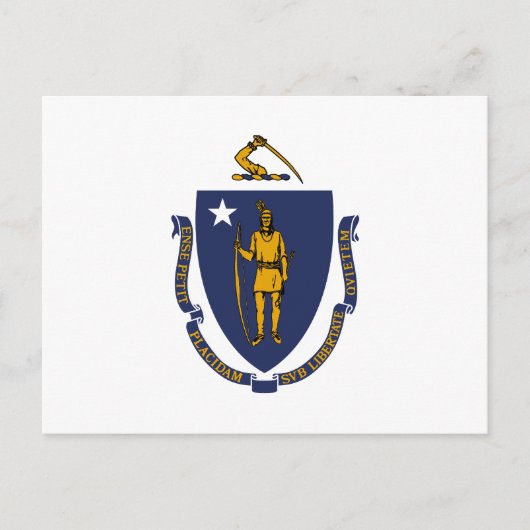 Massachusetts Staatsvlag Briefkaart (Voorkant)