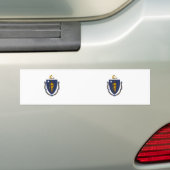 Massachusetts staatsvlag bumpersticker (Op auto)
