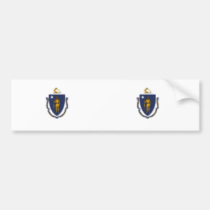 Massachusetts staatsvlag bumpersticker