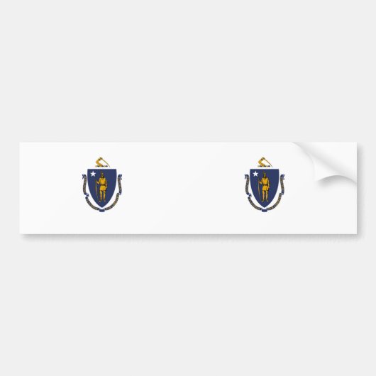 Massachusetts staatsvlag bumpersticker (Voorkant)