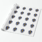 Massachusetts Staatsvlag Cadeaupapier (Uitgerold)