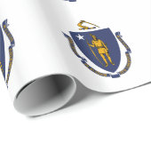 Massachusetts Staatsvlag Cadeaupapier (Rol Hoek)