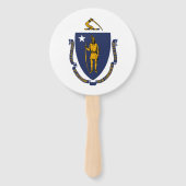 Massachusetts Staatsvlag Handwaaier (Achterkant)