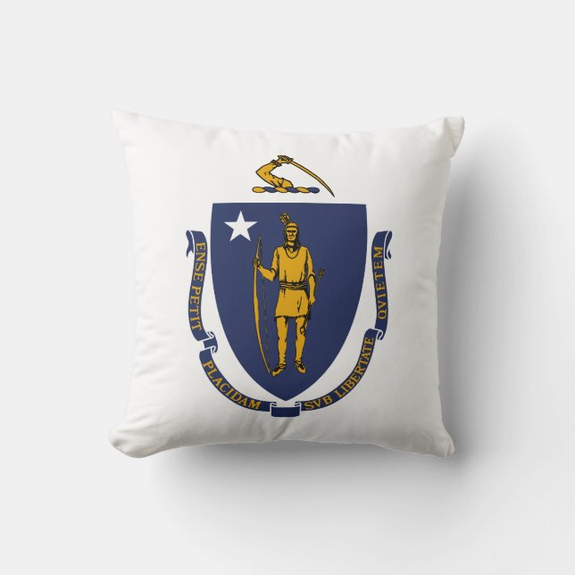 Massachusetts Staatsvlag Kussen (Voorkant)