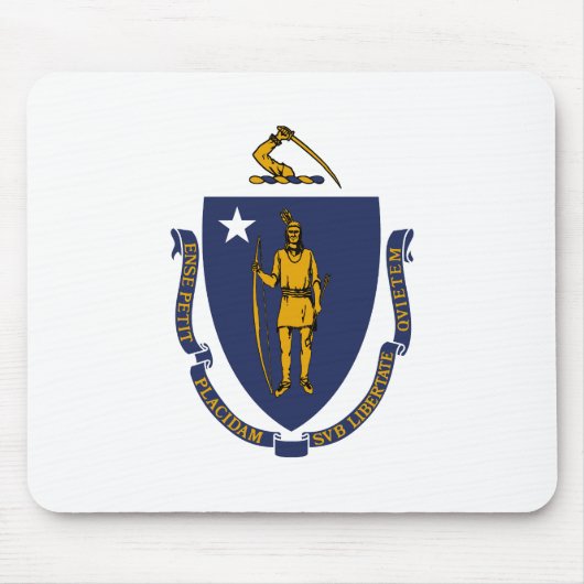 Massachusetts Staatsvlag Muismat (Voorkant)