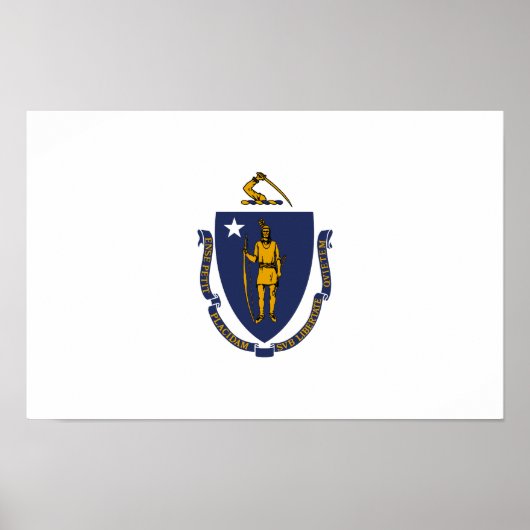 Massachusetts Staatsvlag Poster (Voorkant)