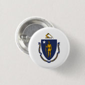 Massachusetts Staatsvlag Ronde Button 3,2 Cm (Voorkant /achterkant)
