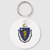 Massachusetts Staatsvlag Sleutelhanger (Achterkant)