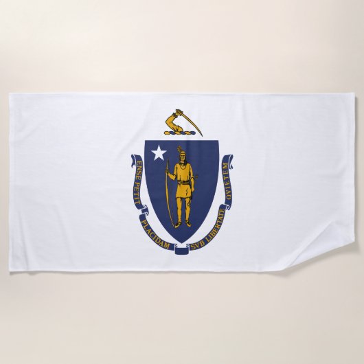 Massachusetts Staatsvlag Strandlaken (Voorkant)