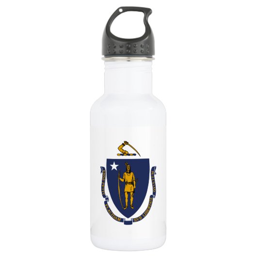 Massachusetts Staatsvlag Waterfles (Voorkant)