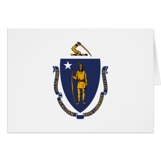 Massachusetts State Flag (Voorkant Horizontaal)