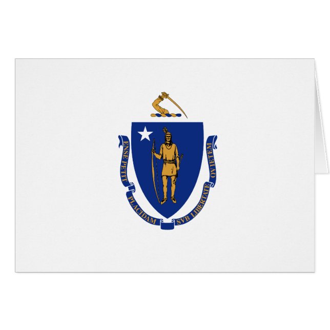 Massachusetts State Flag (Voorkant Horizontaal)