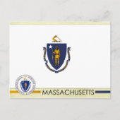 Massachusetts State Flag and Seal Briefkaart (Voorkant)