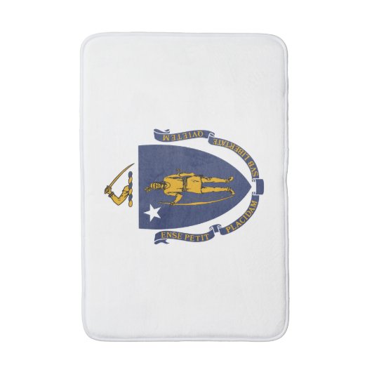 Massachusetts State Flag Badmat (Voorkant Verticaal)
