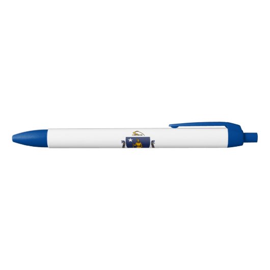 Massachusetts State Flag Blauwe Inkt Pen (Bovenkant)
