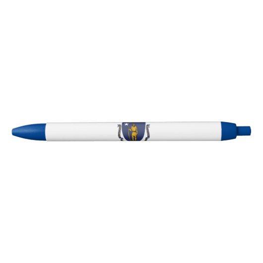 Massachusetts State Flag Blauwe Inkt Pen (Voorkant)