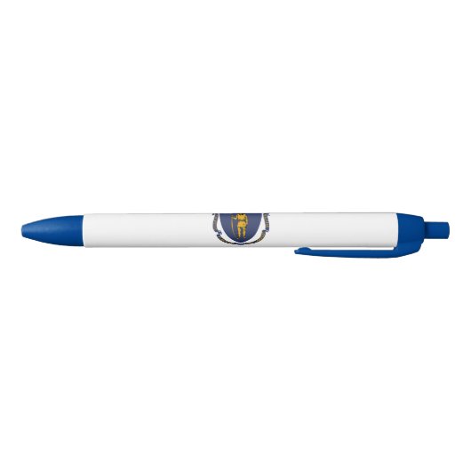 Massachusetts State Flag Blauwe Inkt Pen