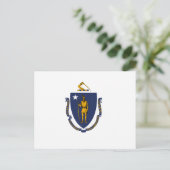 Massachusetts State Flag Briefkaart (Staand voorkant)