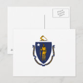 Massachusetts State Flag Briefkaart (Voorkant / Achterkant)