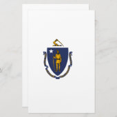 Massachusetts State Flag Briefpapier (Voorkant / Achterkant)