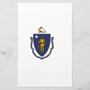 Massachusetts State Flag Briefpapier