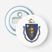 Massachusetts State Flag Button Flesopener (Voorkant)