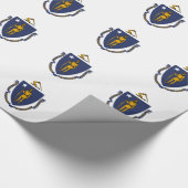 Massachusetts State Flag Cadeaupapier (Hoek)
