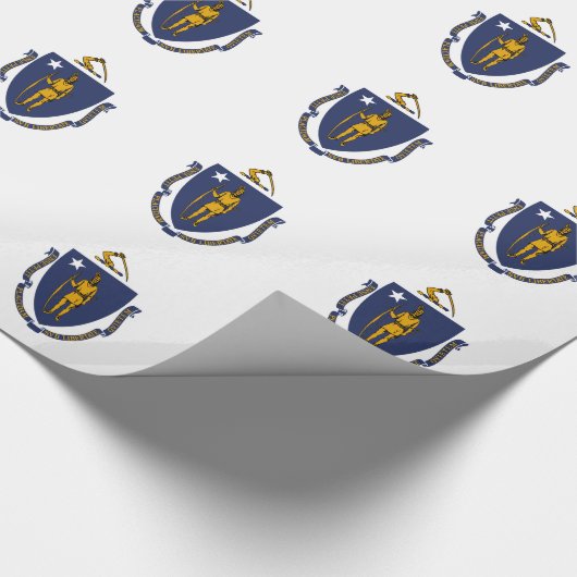 Massachusetts State Flag Cadeaupapier (Hoek)