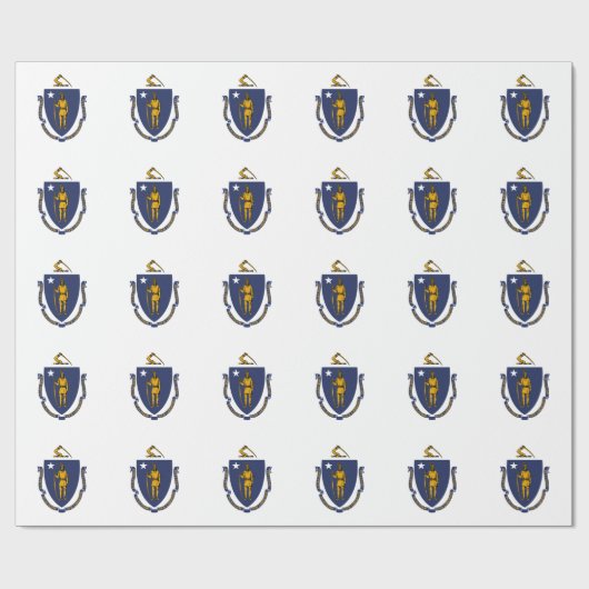 Massachusetts State Flag Cadeaupapier (Vlak)