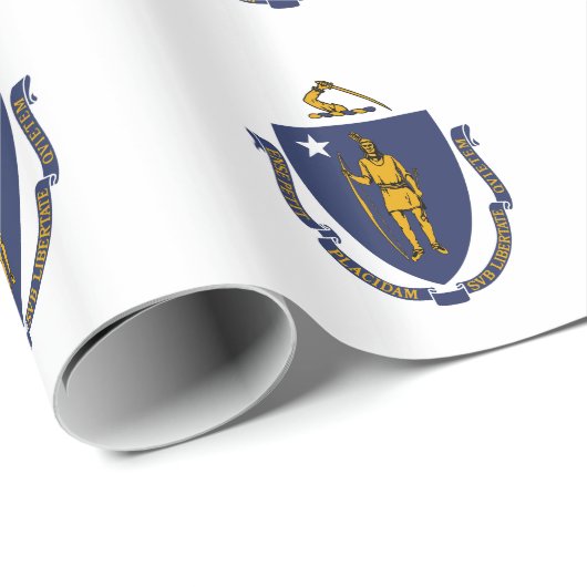 Massachusetts State Flag Cadeaupapier (Rol Hoek)