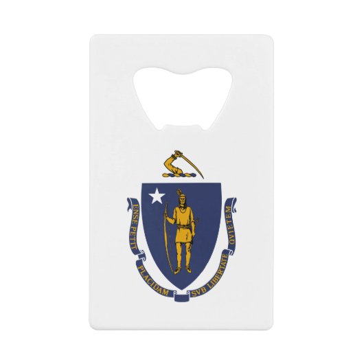 Massachusetts State Flag Creditkaart Flessenopener (Voorkant)
