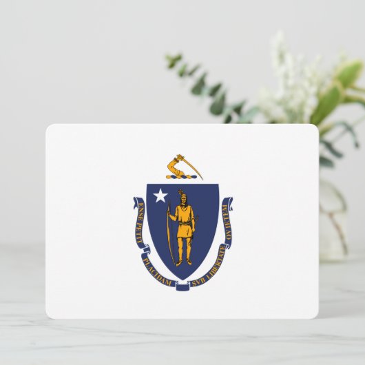 Massachusetts State Flag Design (Staand voorkant)