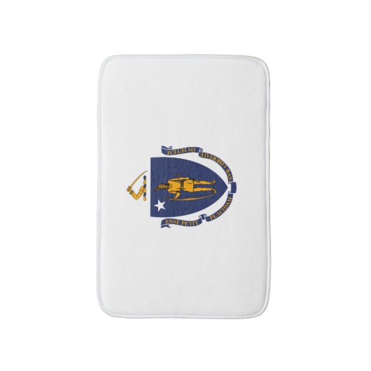 Massachusetts State Flag Design Badmat (Voorkant Verticaal)
