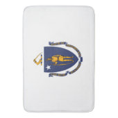 Massachusetts State Flag Design Badmat (Voorkant Verticaal)