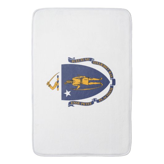 Massachusetts State Flag Design Badmat (Voorkant Verticaal)