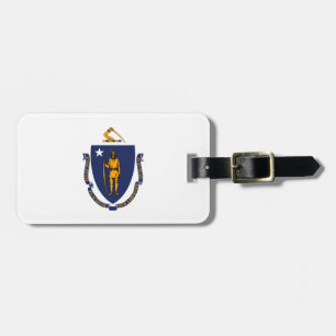 Massachusetts State Flag Design Bagagelabel