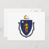 Massachusetts State Flag Design Briefkaart (Voorkant / Achterkant)