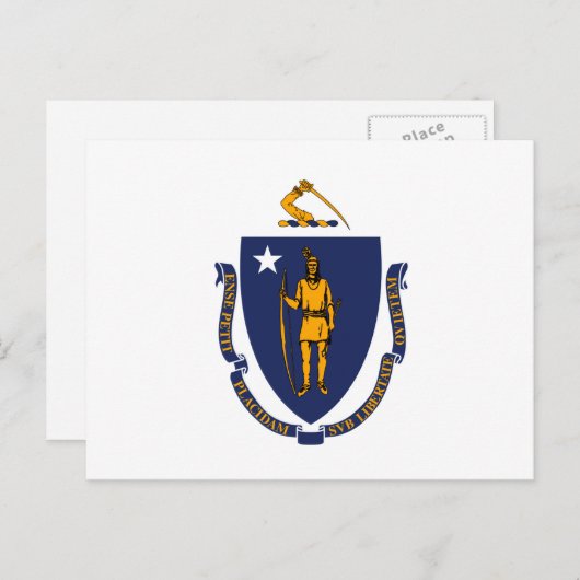 Massachusetts State Flag Design Briefkaart (Voorkant / Achterkant)