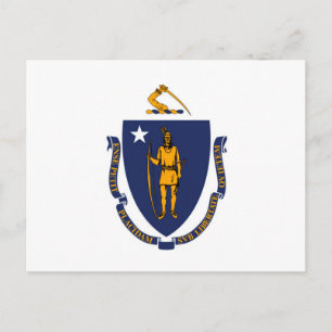 Massachusetts State Flag Design Briefkaart