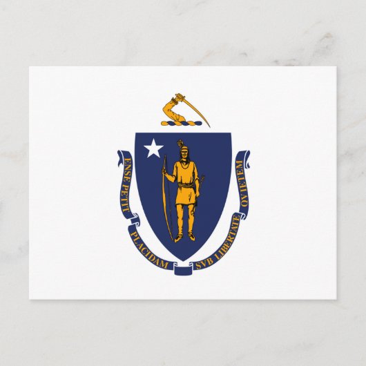Massachusetts State Flag Design Briefkaart (Voorkant)