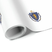 Massachusetts State Flag Design Cadeaupapier (Rol Hoek)