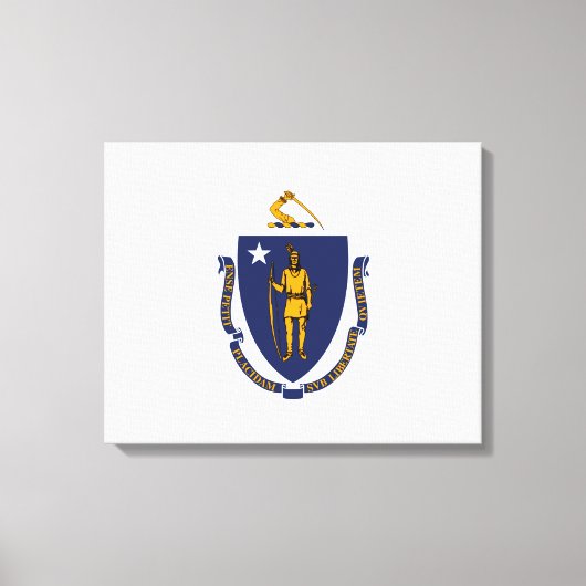 Massachusetts State Flag Design Canvas Afdruk (Voorkant)