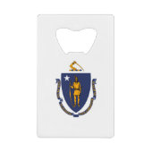 Massachusetts State Flag Design Creditkaart Flessenopener (Voorkant)