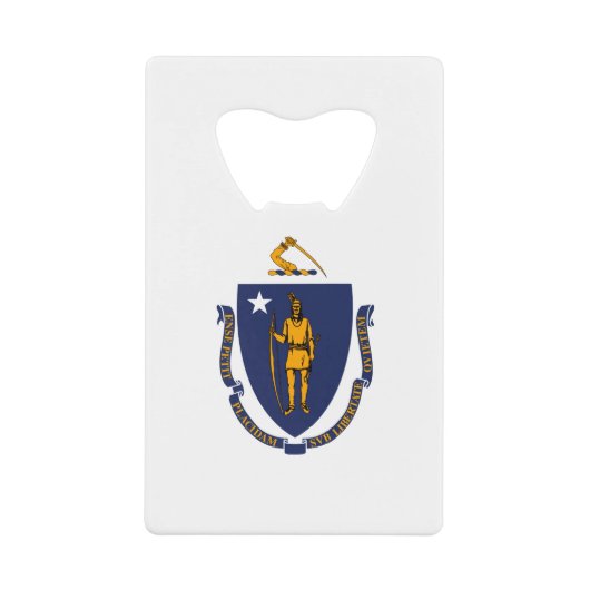 Massachusetts State Flag Design Creditkaart Flessenopener (Voorkant)