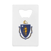 Massachusetts State Flag Design Creditkaart Flessenopener (Achterkant)