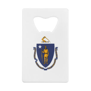 Massachusetts State Flag Design Creditkaart Flessenopener