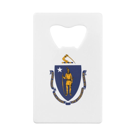 Massachusetts State Flag Design Creditkaart Flessenopener (Achterkant)