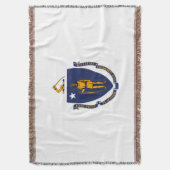 Massachusetts State Flag Design decor Deken (Voorkant Verticaal)