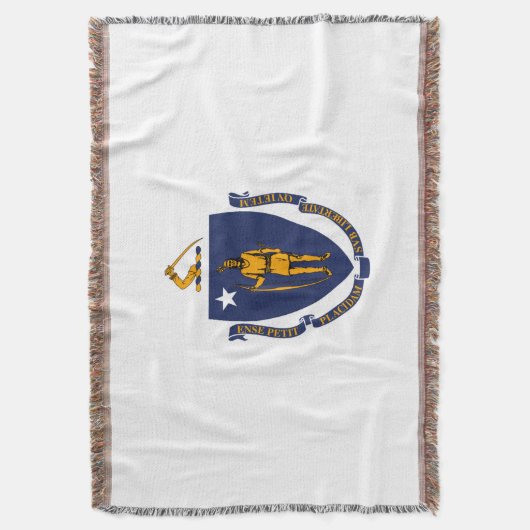 Massachusetts State Flag Design decor Deken (Voorkant Verticaal)