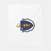 Massachusetts State Flag Design Fleece Deken (Voorkant)